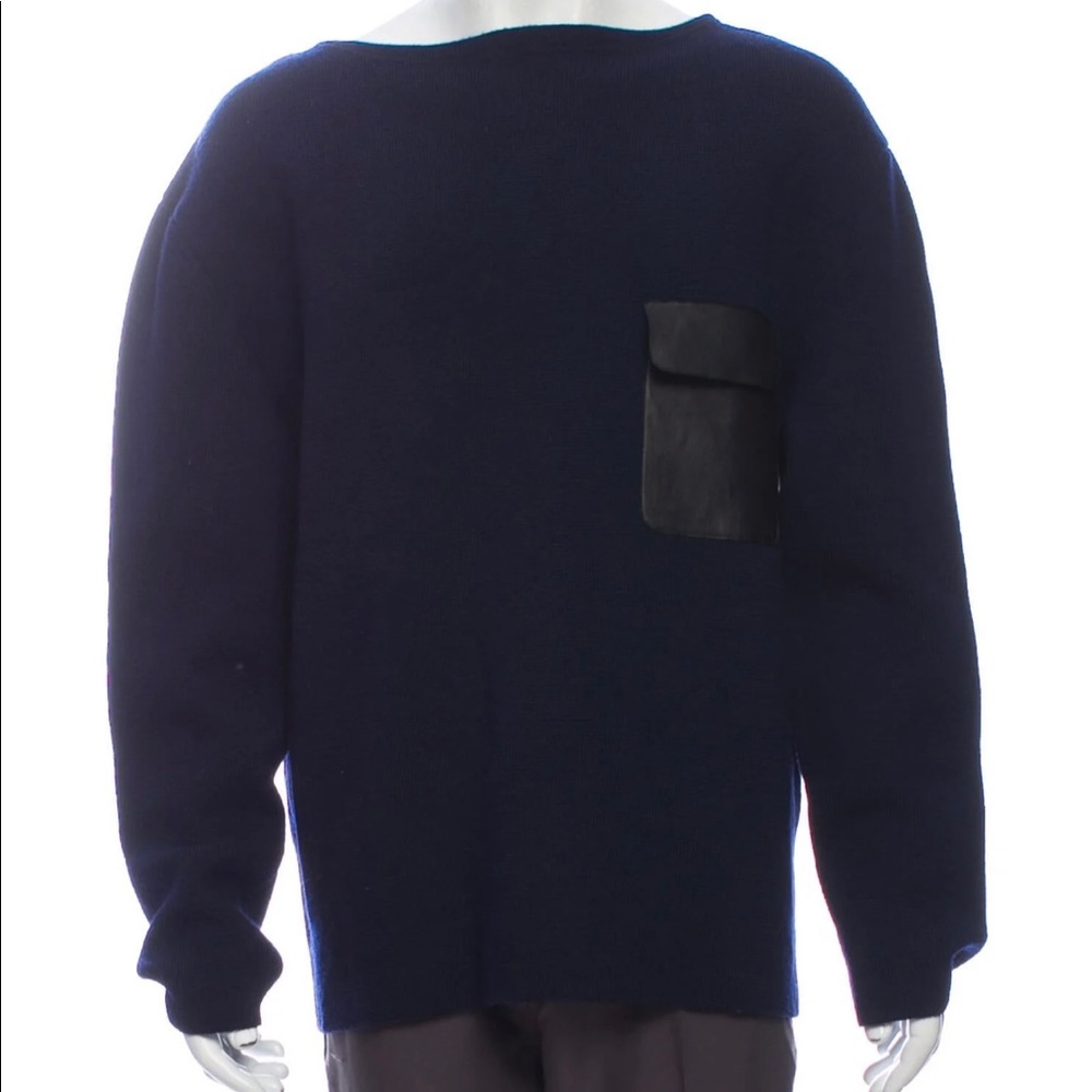 Gucci Wool Sweater with Leather Pocket